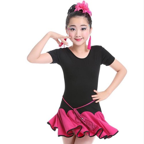 Wholesale girls latin dress performance school competition professional salsa chacha dancing outfits